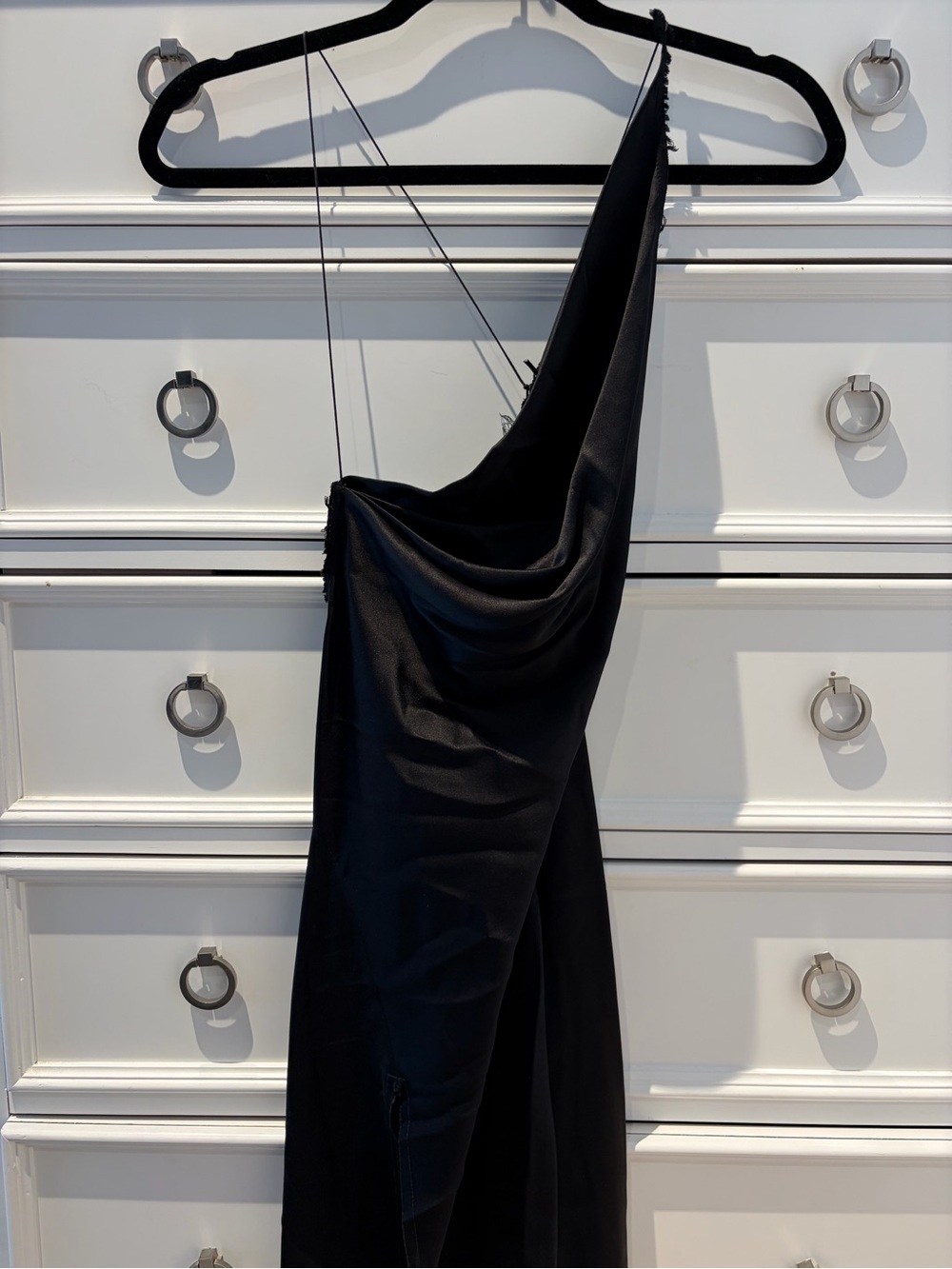 ARE YOU AM I Nique black silk dress Small - Picture 5 of 7